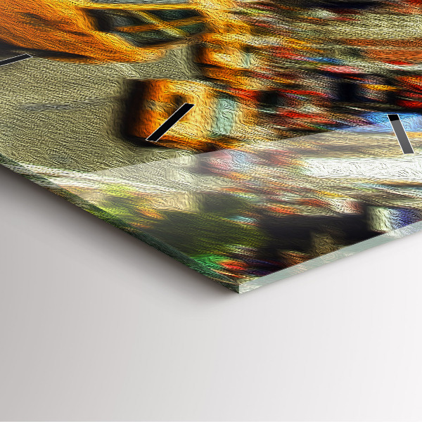 Skleněné hodiny čtvercové Newyorské taxíky