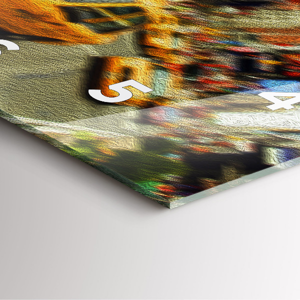 Skleněné hodiny čtvercové Newyorské taxíky