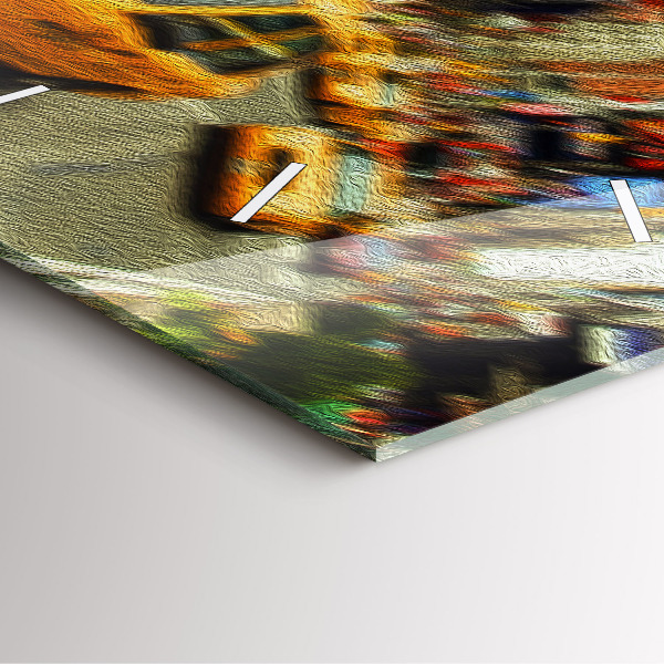 Skleněné hodiny čtvercové Newyorské taxíky