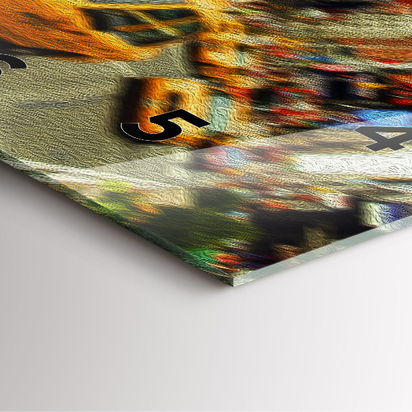 Skleněné hodiny čtvercové Newyorské taxíky