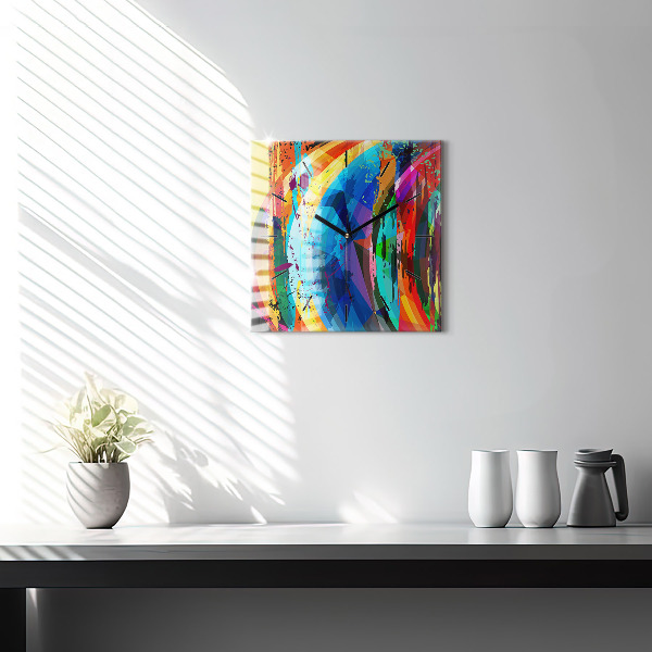 Skleněné hodiny čtvercové Abstraktní pozadí