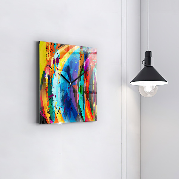 Skleněné hodiny čtvercové Abstraktní pozadí