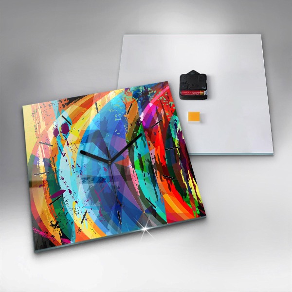 Skleněné hodiny čtvercové Abstraktní pozadí