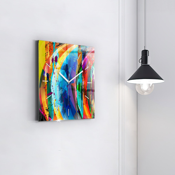 Skleněné hodiny čtvercové Abstraktní pozadí