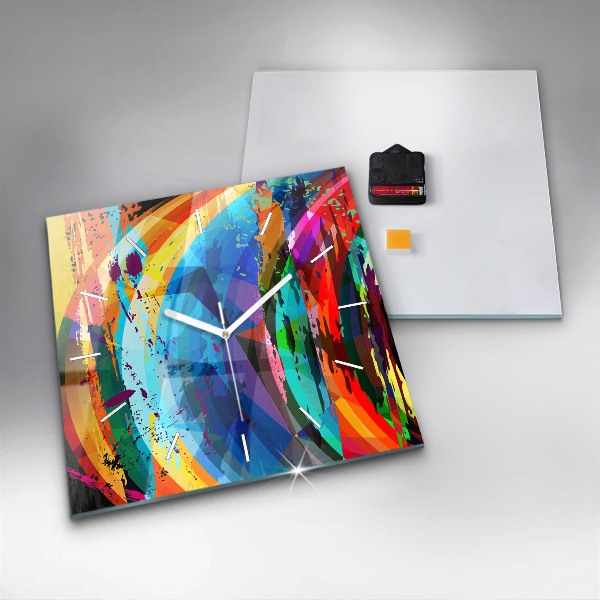 Skleněné hodiny čtvercové Abstraktní pozadí