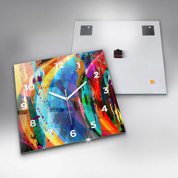 Skleněné hodiny čtvercové Abstraktní pozadí