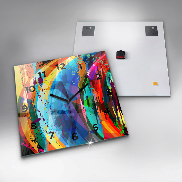 Skleněné hodiny čtvercové Abstraktní pozadí