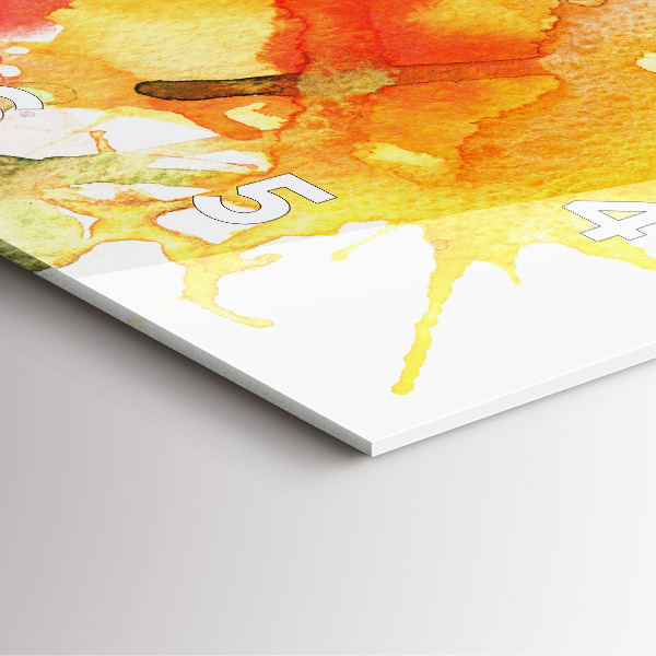 Skleněné hodiny čtvercové Barevný portrét ženy