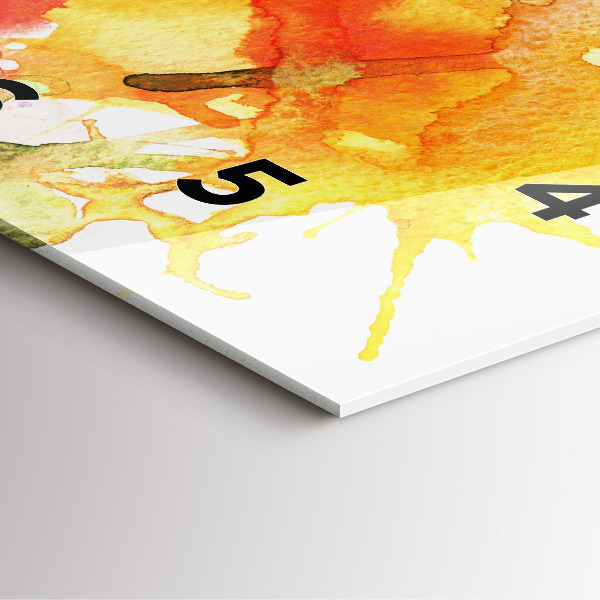 Skleněné hodiny čtvercové Barevný portrét ženy