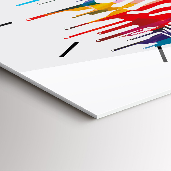 Skleněné hodiny čtvercové Barevná zebra