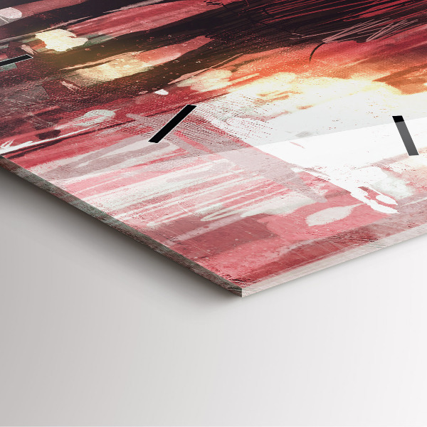 Skleněné hodiny čtvercové Mladý zamilovaný pár