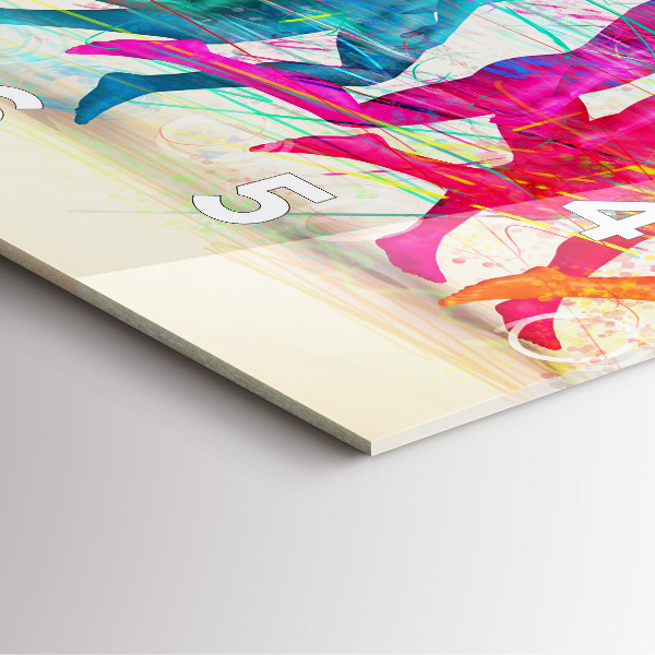 Skleněné hodiny čtvercové Barevní lidé