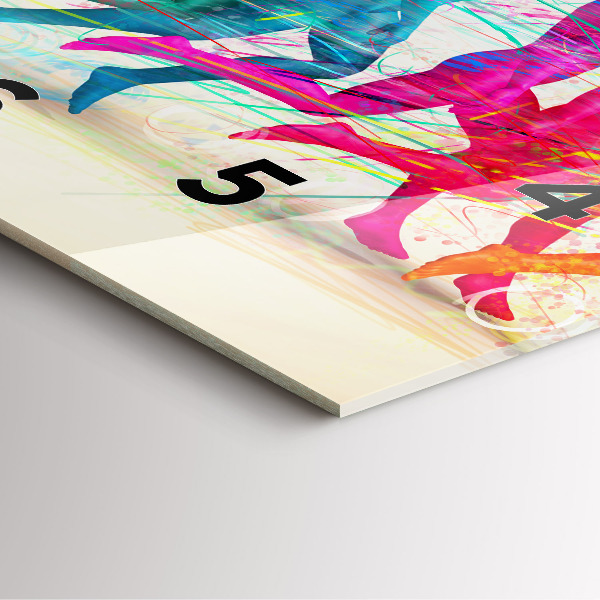 Skleněné hodiny čtvercové Barevní lidé