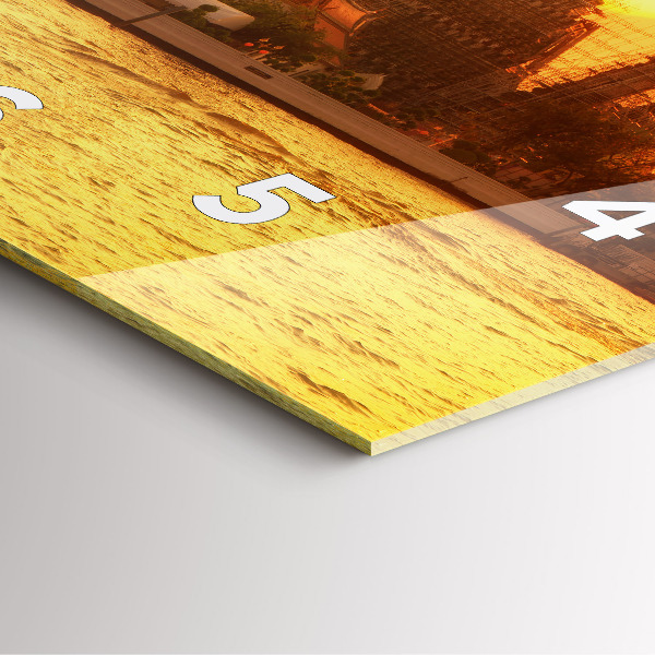 Skleněné hodiny čtvercové Wat arun Bangkok Thajsko