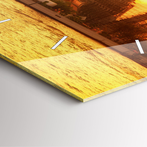 Skleněné hodiny čtvercové Wat arun Bangkok Thajsko