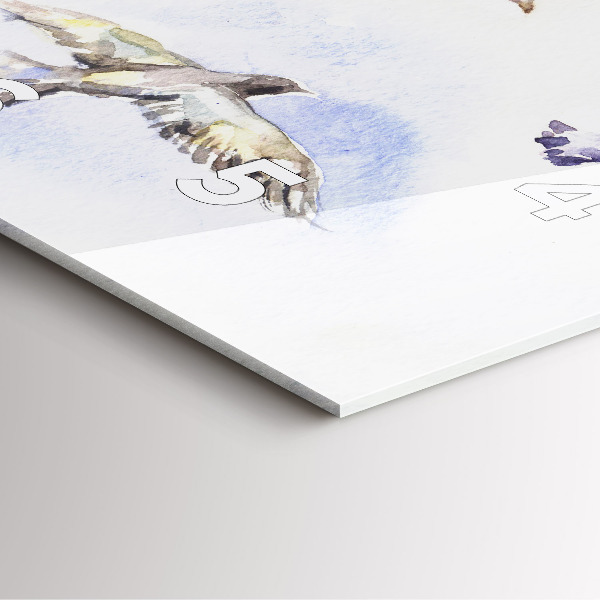 Skleněné hodiny čtvercové Letící ptáci