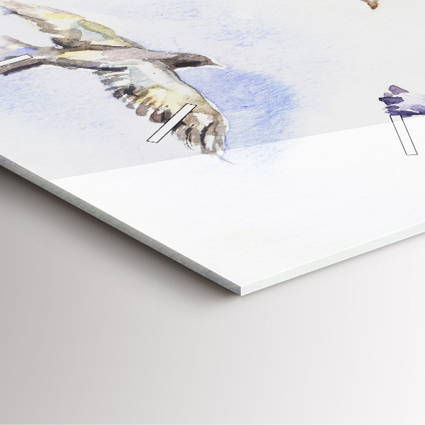 Skleněné hodiny čtvercové Letící ptáci