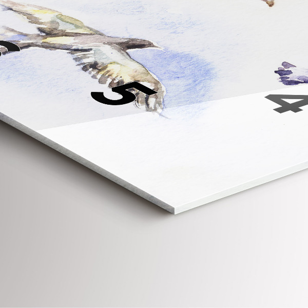 Skleněné hodiny čtvercové Letící ptáci