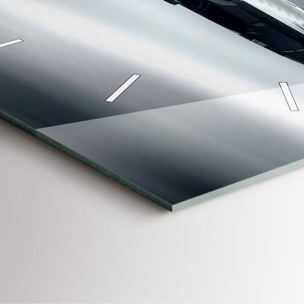 Skleněné hodiny čtvercové Vojenské letadlo v letu