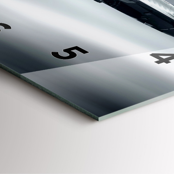 Skleněné hodiny čtvercové Vojenské letadlo v letu