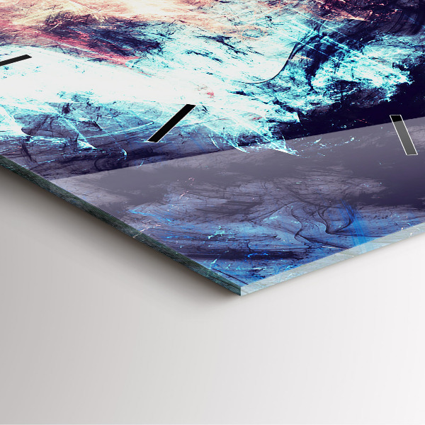 Skleněné hodiny čtvercové Abstraktní obraz