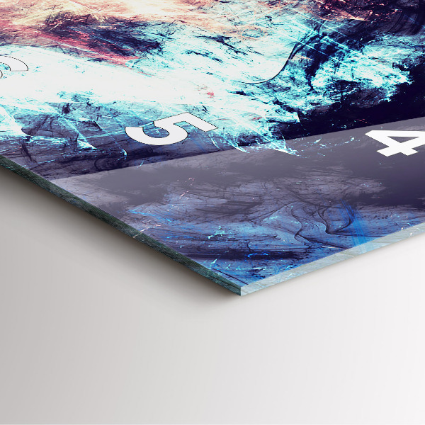 Skleněné hodiny čtvercové Abstraktní obraz