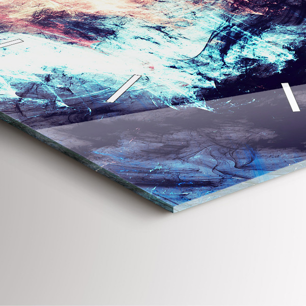 Skleněné hodiny čtvercové Abstraktní obraz