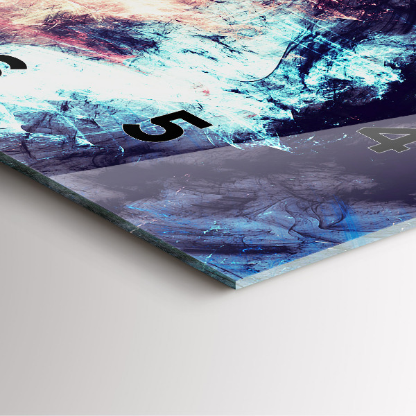 Skleněné hodiny čtvercové Abstraktní obraz