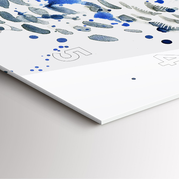 Skleněné hodiny čtvercové Pohled sovy