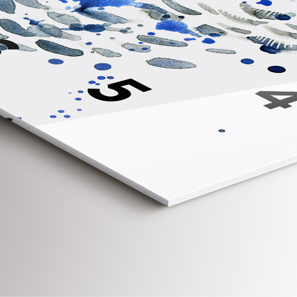 Skleněné hodiny čtvercové Pohled sovy