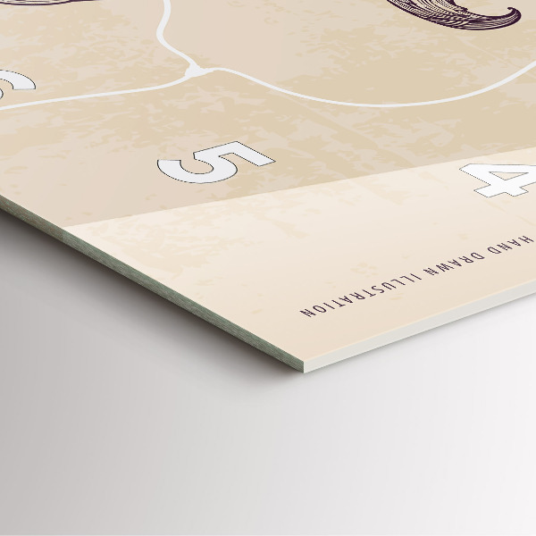 Skleněné hodiny čtvercové Muž s dýmkou