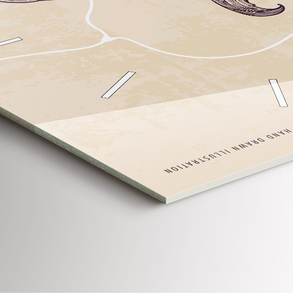 Skleněné hodiny čtvercové Muž s dýmkou