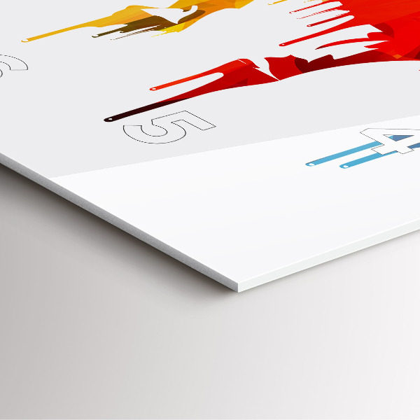 Skleněné hodiny čtvercové Barevný malovaný slon