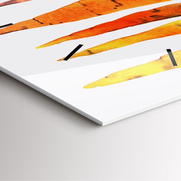 Skleněné hodiny čtvercové Ilustrace mrkve