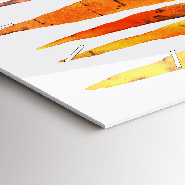 Skleněné hodiny čtvercové Ilustrace mrkve