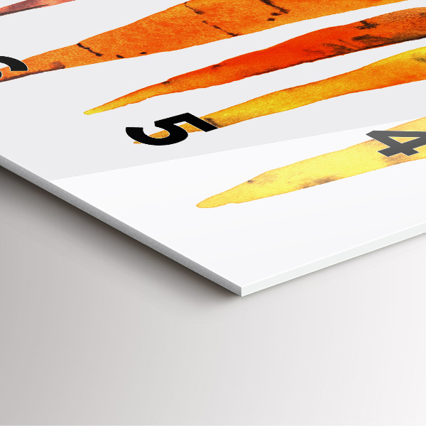 Skleněné hodiny čtvercové Ilustrace mrkve