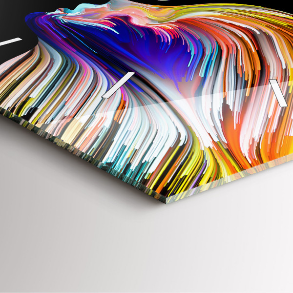 Skleněné hodiny čtvercové Emocionální umění