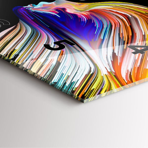 Skleněné hodiny čtvercové Emocionální umění