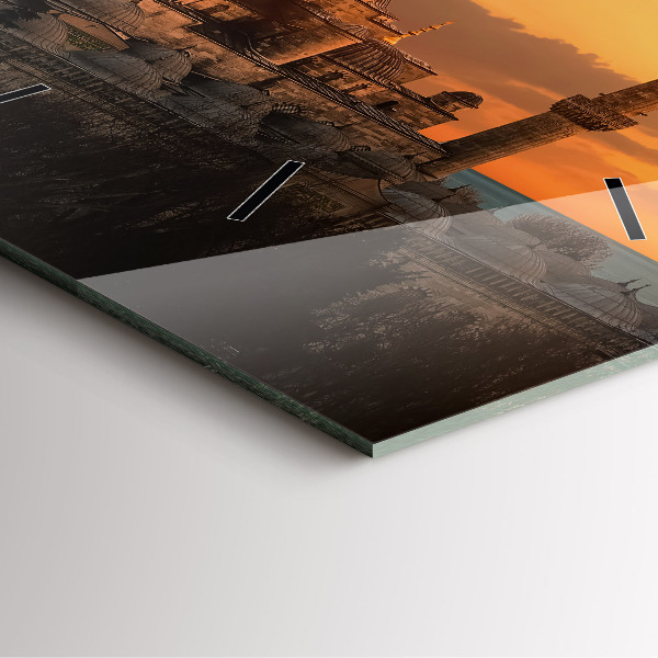 Skleněné hodiny čtvercové Istanbulská mešita