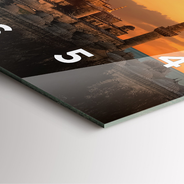 Skleněné hodiny čtvercové Istanbulská mešita