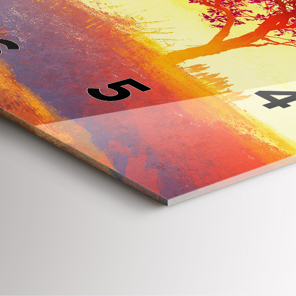 Skleněné hodiny čtvercové Podzimní krajina