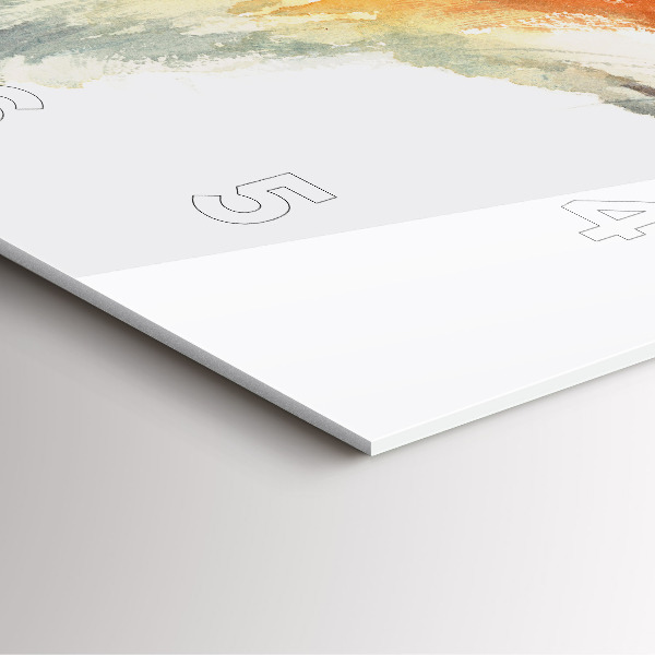 Skleněné hodiny čtvercové Akvarel mladá liška