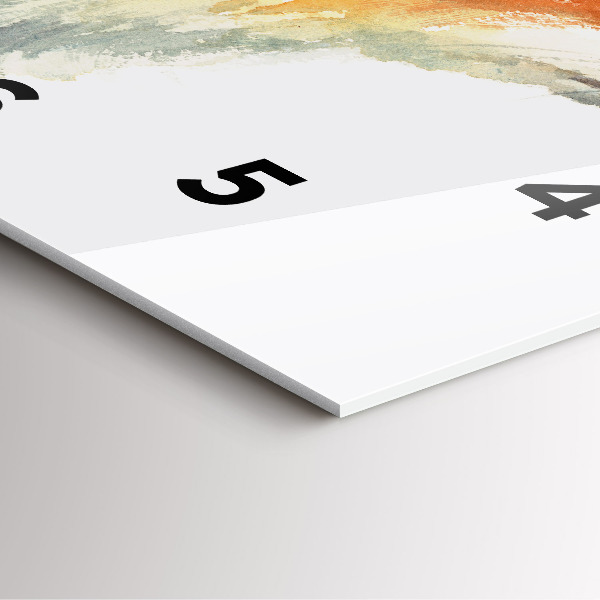 Skleněné hodiny čtvercové Akvarel mladá liška