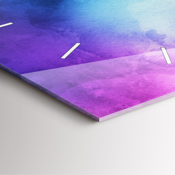 Čtvercové nástěnné hodiny Barevné skvrny