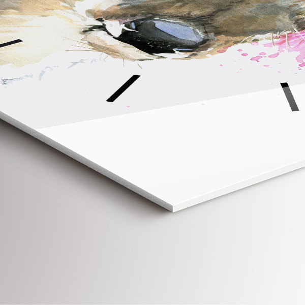 Čtvercové nástěnné hodiny Lesní jelen