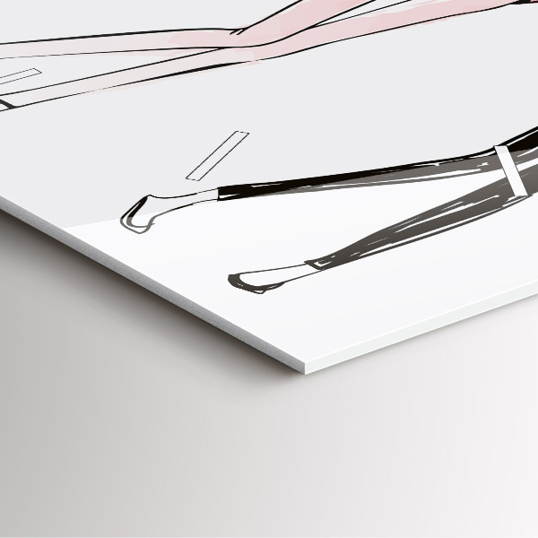 Čtvercové nástěnné hodiny Dámská móda