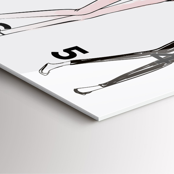 Čtvercové nástěnné hodiny Dámská móda