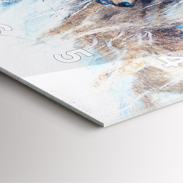 Čtvercové nástěnné hodiny Vlci v lese