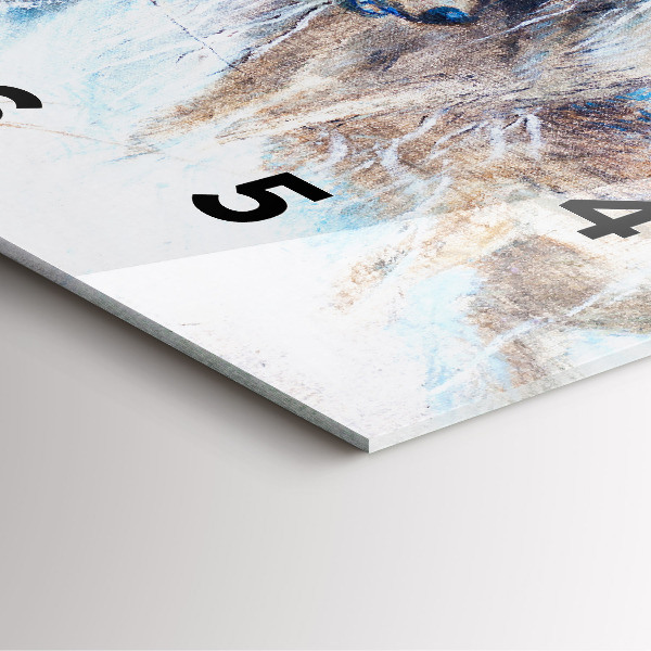 Čtvercové nástěnné hodiny Vlci v lese