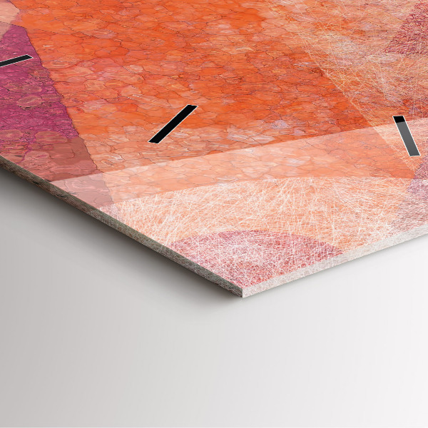 Čtvercové nástěnné hodiny Geometrická abstrakce